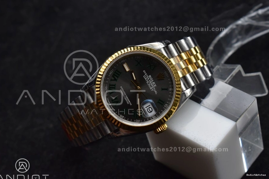 1:1 VS 36 904L Jubilee on DateJust Gray Marker ModernLook Steel VSF Best Roman SS RG Dial 578 Edition 126231 Bracelet Green 0725